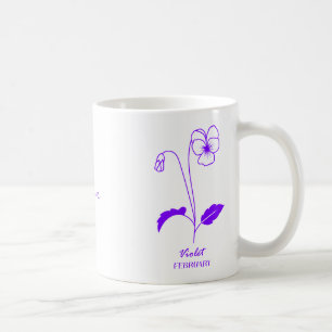 Custom Violet Februar Individuelle Name Tasse