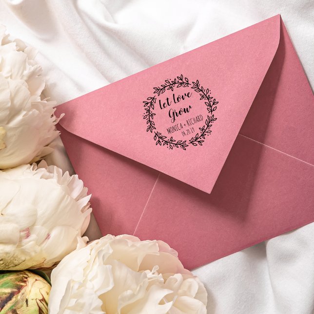 Custom Violet Gelassen Liebe Grow Typografy Hochze Permastempel (Von Creator hochgeladen)