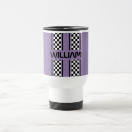 Custom Violet Lila Black Auto Race Sport Strip Reisebecher