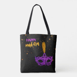 Custom Violet und Orange Glitzern Mask Mardi Gras