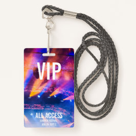 Custom VIP All-Access Konzert Event Pass farbenfro Ausweis