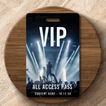 Custom VIP All Access Pass Konzert Event