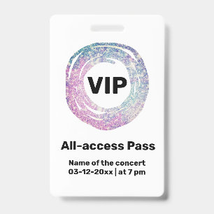 Custom-Vip All Access Pass Konzert Pass Ausweis