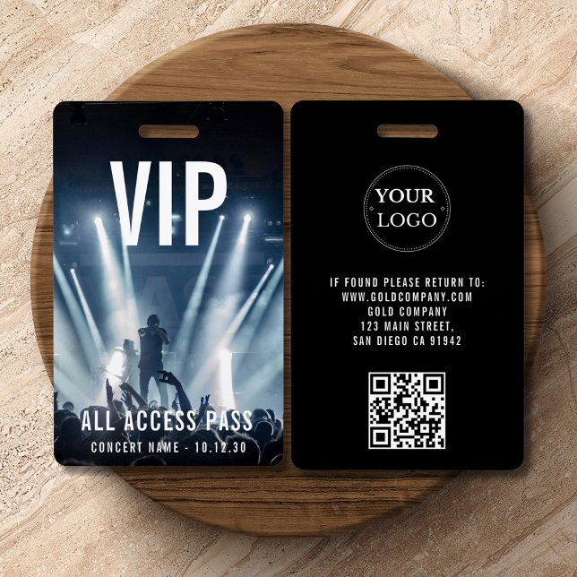 Custom VIP Company Logo QR Code Konzert Ausweis (Von Creator hochgeladen)