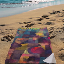 Custom Vivid Abstrakt Geometric Art Strandtuch