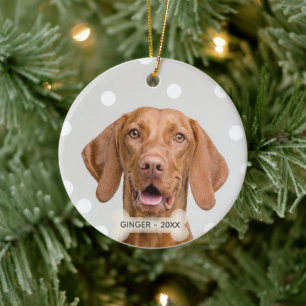 Custom Vizsla Dog Foto Keramik Ornament