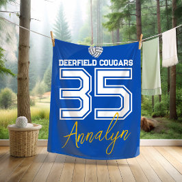 Custom Volleyball Name Number School Fleecedecke