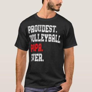 Custom Volleyball Papa Bestes Papa-Geschenk T-Shirt