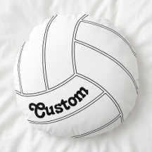 Custom Volleyball Round Decorative Throw Kissen