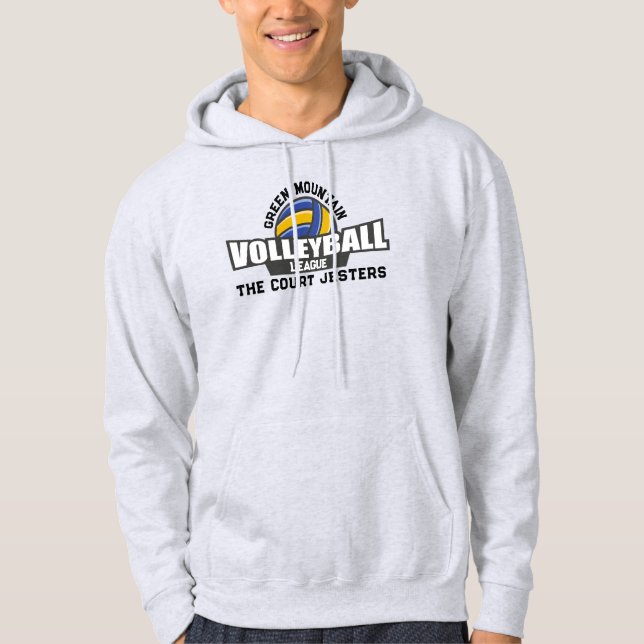 Custom Volleyball Team Name Club Hoodie (Vorderseite)