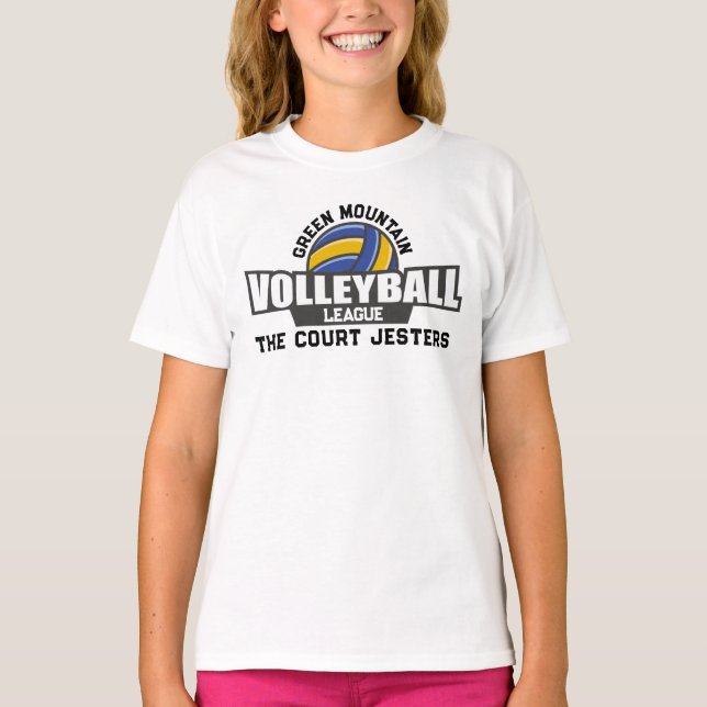 Custom Volleyball Team Name Club T-Shirt (Vorderseite)