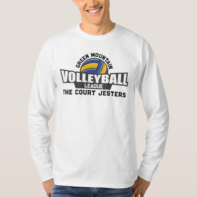 Custom Volleyball Team Name Club T-Shirt (Vorderseite)