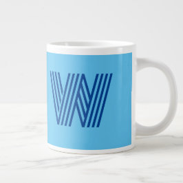 Custom W Blue Jumbo Tasse