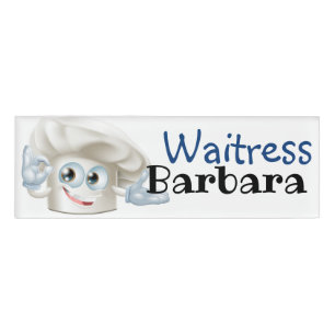Custom Waitress Namenschild