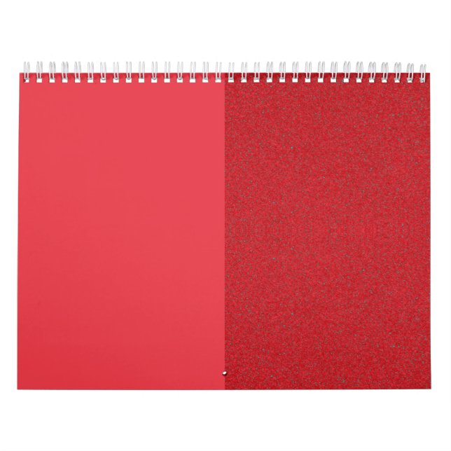 Custom Wall Calendar - Split Tomato Red Design Kalender (Titelbild)