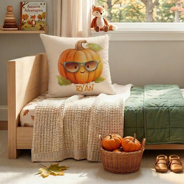 Custom Wassercolor Niedlich Pumpkin Orange Hallowe Kissen (Von Creator hochgeladen)