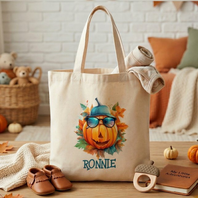 Custom Wassercolor Niedlich Pumpkin Orange Hallowe Tragetasche (Von Creator hochgeladen)
