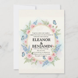 Custom Watercolor Floral Wedding Invitation Einladung
