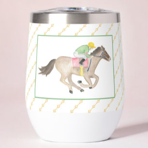 Custom Watercolor Horace Jockey Derby Gold
