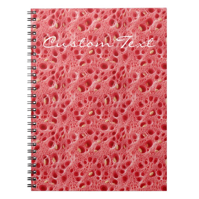 Custom Watermelon Flesh Texture Pattern Notizblock (Vorderseite)