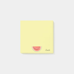 Custom Watermelon Frucht on Yellow Post-it Klebezettel