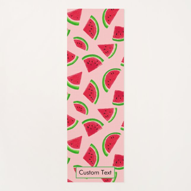 Custom Watermelon Slice Pattern Yogamatte (Vorderseite)