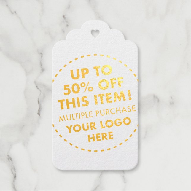 Custom Wedding 50% Rabatt für Bulk kaufen Gold Geschenkanhänger (Vorderseite)