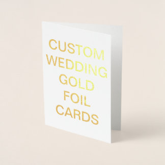 Custom Wedding 7x5 Personalisiert Gold Foil Cards Folienkarte