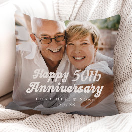 Custom Wedding Anniversary Foto Kissen