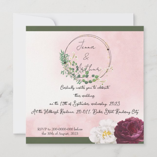 Custom Wedding Announcement Card Ankündigung (Vorderseite)