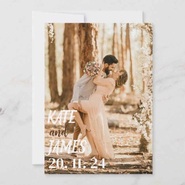 Custom Wedding Announcement Card Einladung (Vorderseite)