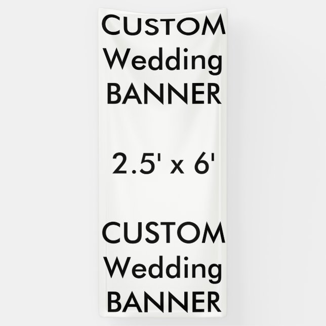 Custom Wedding Banner 2.5' x 6' (Vertikal)