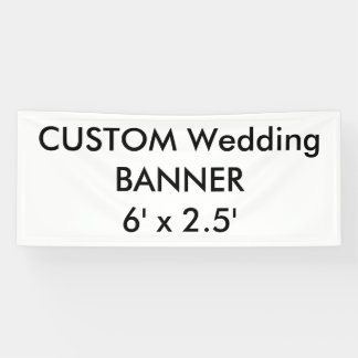 Custom Wedding Banner 6' x 2,5'