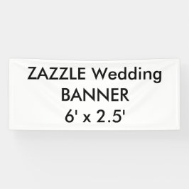 Custom Wedding Banner 6' x 2.5'