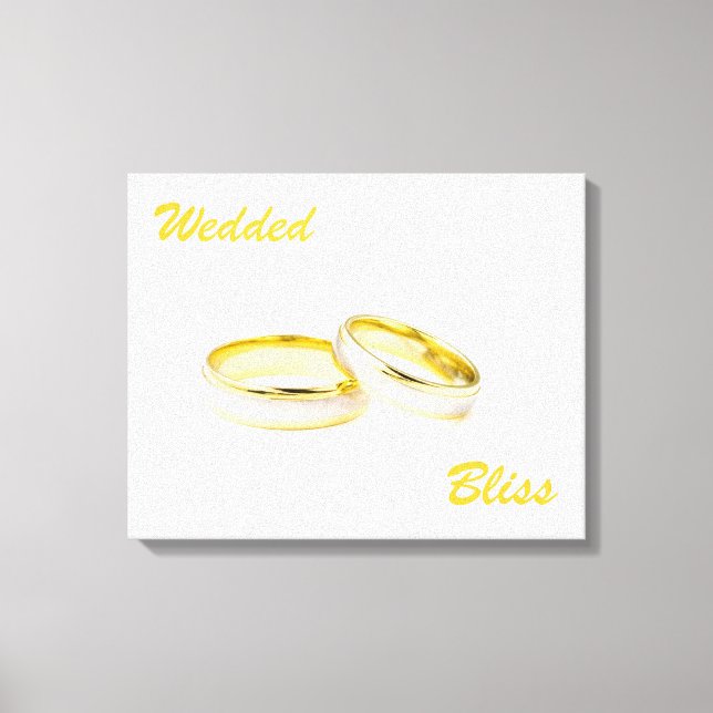 Custom Wedding Bliss Rings Wrapped Canvas Leinwanddruck (Vorderseite)