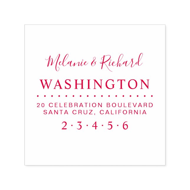 Custom Wedding Bride Groom Name Rücksendeadresse Permastempel (Design)