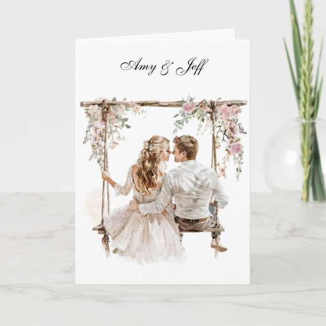Custom Wedding Card Karte (Vorderseite)