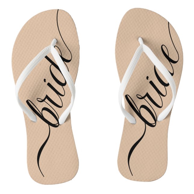 Custom Wedding Colors Bride Flip Flops (Fußbett)