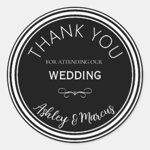Custom Wedding danke Ihnen Round Sticker
