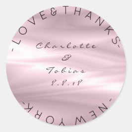 Custom Wedding danke Lilac Lila Lavender Ombre Runder Aufkleber