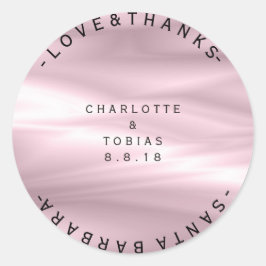 Custom Wedding danke Lilac Lila Lavender Ombre Runder Aufkleber
