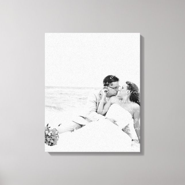 Custom Wedding Foto and Texte Leinwand Art (Vorderseite)
