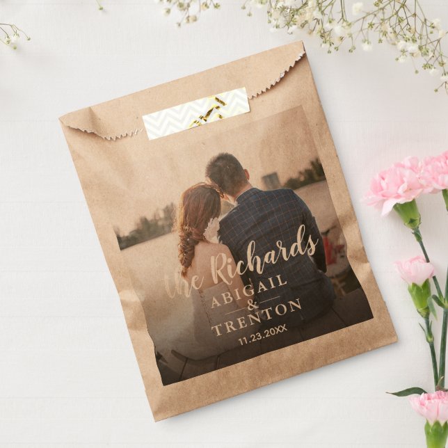 Custom Wedding Foto Bevorzugung Tasche Geschenktütchen (Versiegelt)