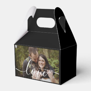Custom Wedding Foto Black Gevor Box Geschenkschachtel