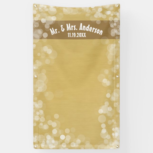 Custom Wedding Foto Booth Backdrop Mr & Mrs. Banner (Vertikal)