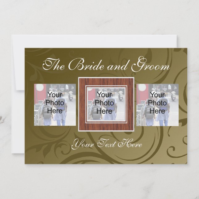 Custom Wedding Foto Card (Vorderseite)