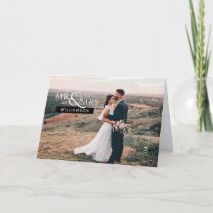 Custom Wedding Foto Dankeskarte