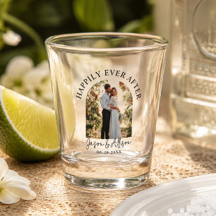Custom Wedding Foto Elegante Arch Modern Shooter Schnapsglas