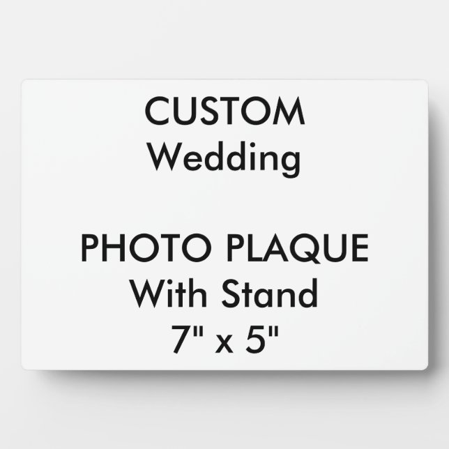 Custom Wedding Foto Plaque 7" x 5" Fotoplatte (Vorderseite)