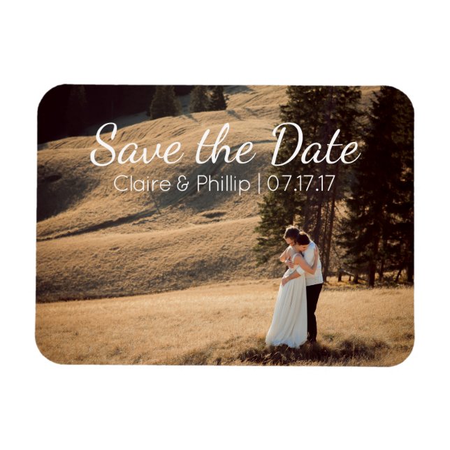 Custom Wedding Foto | SAVE THE DATE Magnet (Horizontal)